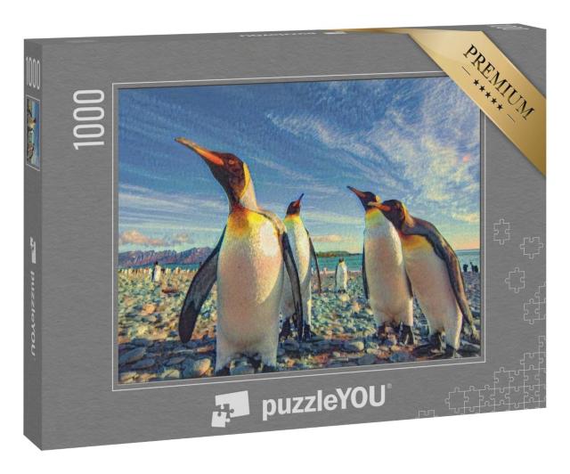 Puzzle 1000 Teile „im Stil von Paul-Cezanne - Sommer in der Antarktis - Puzzle-Kollektion Künstler & Gemälde“