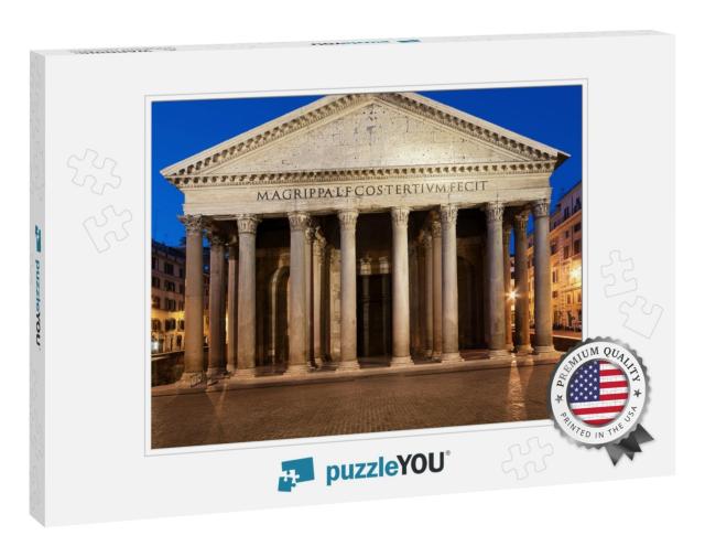 Pantheon At Night, Rome - Italy... Jigsaw Puzzle