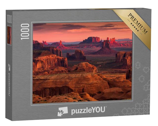 Puzzel 1000 stukjes „Zonsopgang in Hunts Mesa, Monument Valley, Arizona, Verenigde Staten“