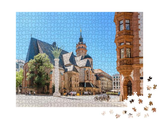 Puzzle 1000 Teile „St. Nikolaus Kirche, Leipzig, Deutschland“