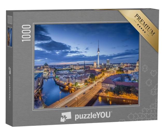 Puzzel 1000 stukjes „Uitzicht over Berlijn in de avond“