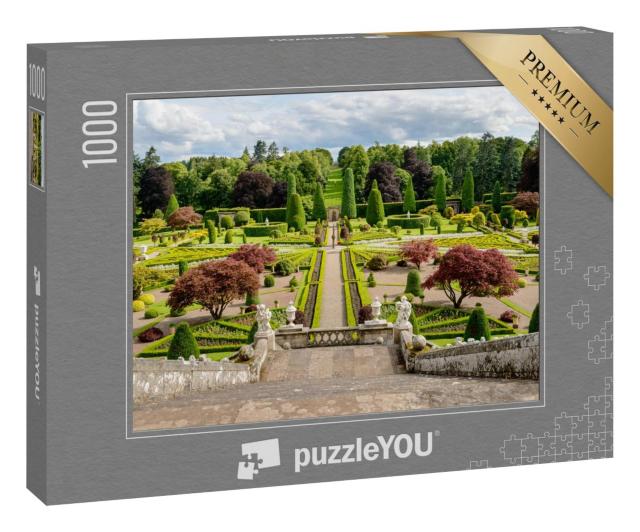 Puzzle 1000 Teile „Drummond Castle and Gardens in Perthshire, Schottland“