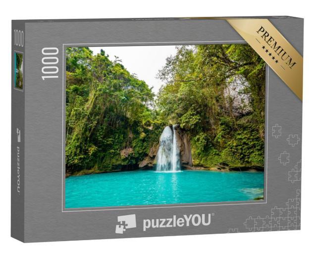 Puzzel 1000 stukjes „Turquoise gekleurde Kawasan watervallen op het eiland Cebu, Filippijnen“