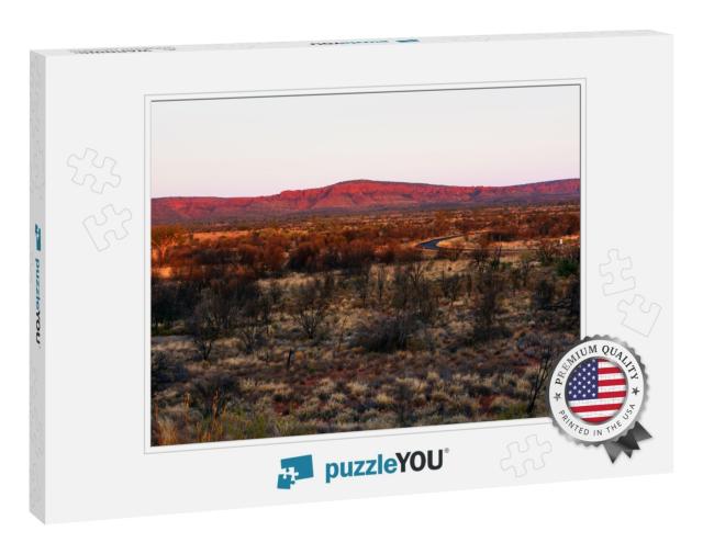 The Colors of Sunset on Kings Canyon, Captured from a Vie... Jigsaw Puzzle