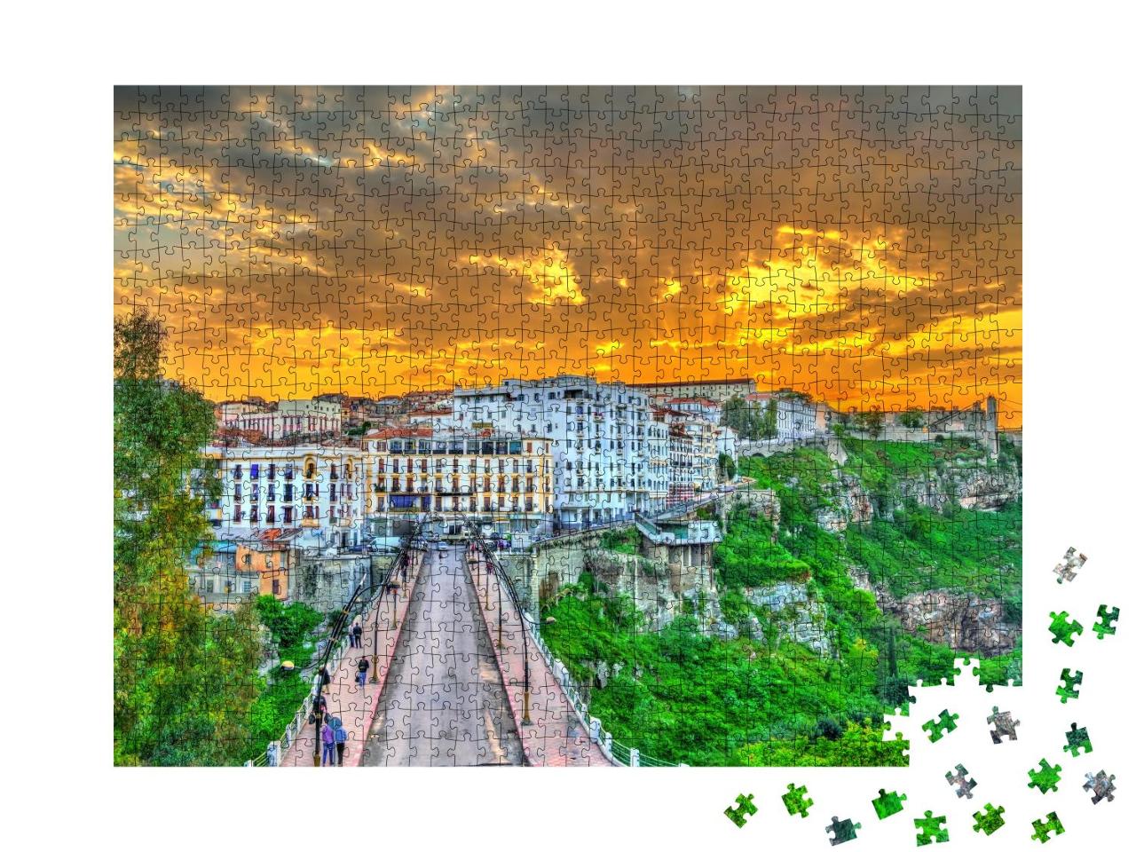 Puzzle 1000 Teile „Constantine im Sonnenuntergang, Algerien“