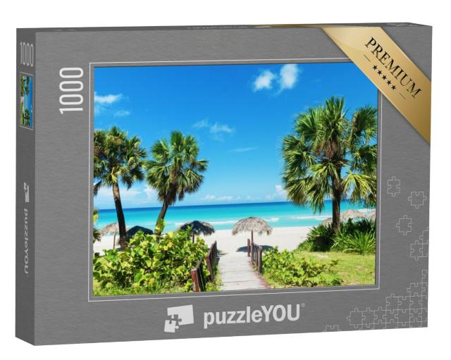 Puzzel 1000 stukjes „Wit zandstrand in de Caraïben“