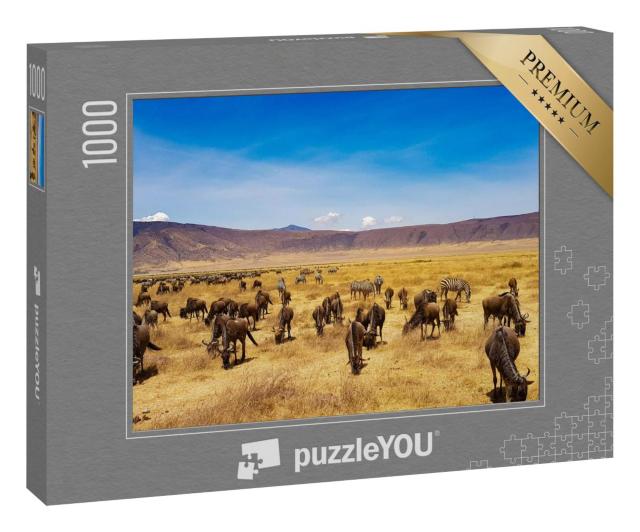 Puzzle 100 Teile „Tansania Afrika Ngorongoro“