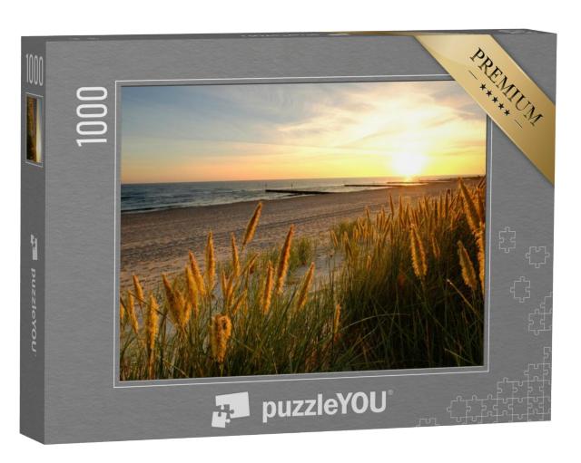 Puzzel 1000 stukjes „Baltische Zee, duinen op een zandstrand, Kolobrzeg, Polen“