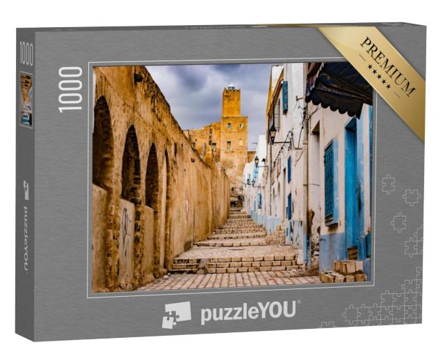 Puzzel 1000 stukjes „Weg door Medina, Tunesië“