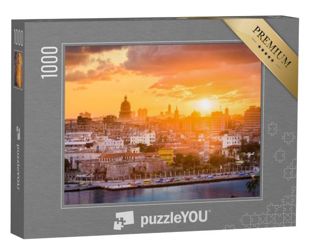 Puzzel 1000 stukjes „Skyline van het centrum van Havana, Cuba“