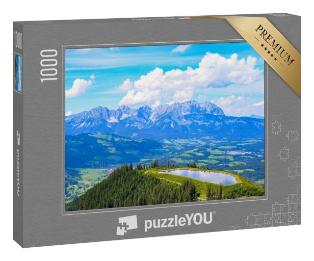 Puzzle 1000 Teile „Panoramablick über den Wilden Kaiser bei Kitzbühel, Österreich“