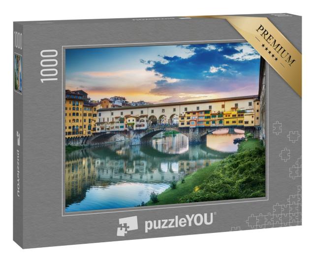 Puzzle 1000 Teile „Ponte Vecchio auf dem Fluss Arno in Florenz, Italien“