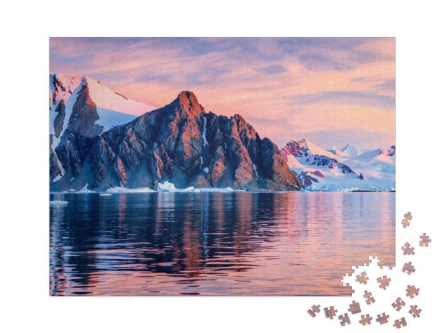 Puzzel 1000 stukjes „Een foto van een ijsberg op Antarctica“