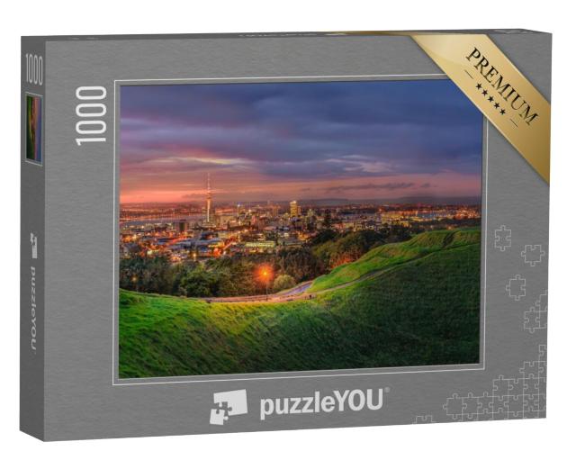 Puzzel 1000 stukjes „Mount Eden en Auckland, Nieuw-Zeeland“