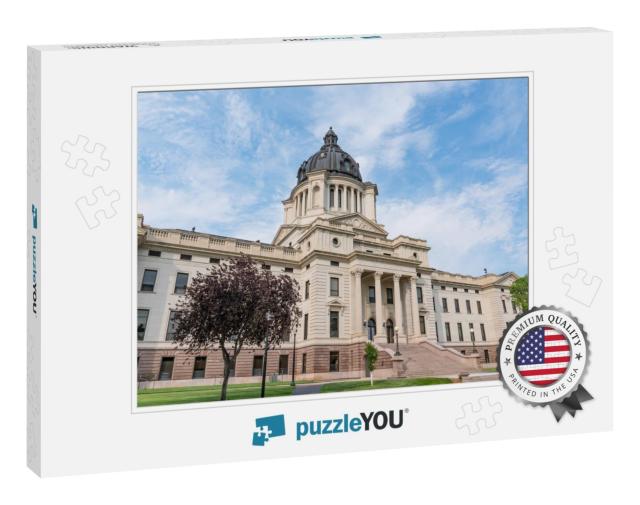 Facade of South Dakota Capital Building in Pierre, Sd... Jigsaw Puzzle