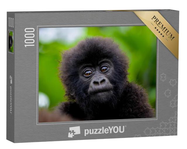 Puzzel 1000 stukjes „Een kleine babygorilla“