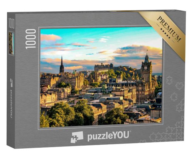 Puzzel 1000 stukjes „Edinburgh skyline gezien vanaf Calton Hill, Schotland“