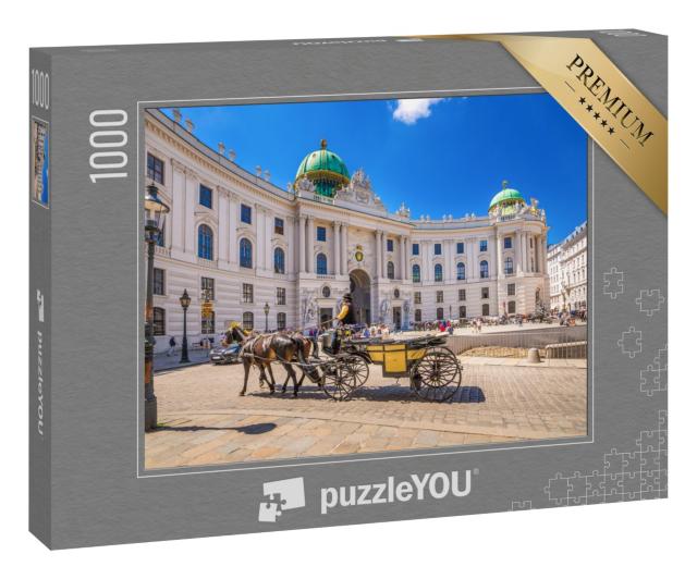 Puzzle 1000 Teile „Fiaker an der Hofburg, Wien“
