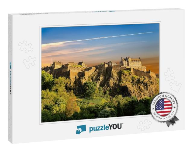 Edinburgh Castle At Sunset. Historic Fortress Which Domin... Jigsaw Puzzle