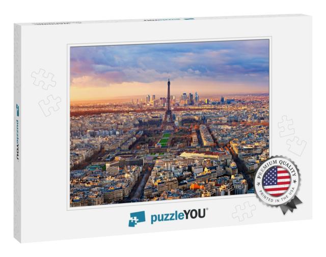 Aerial View of Paris At Sunset... Jigsaw Puzzle