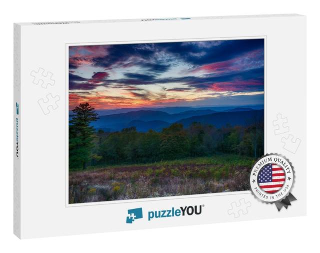 Sunset Over the Blue Ridge Mountains in Shenandoah Nation... Jigsaw Puzzle