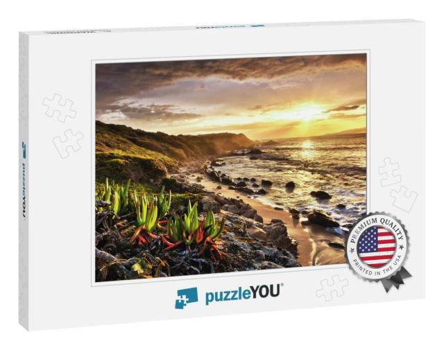 Sunset At Beach, Propriano, Corsica... Jigsaw Puzzle