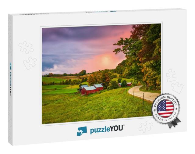 Rural Autumn Jenne Farm in Vermont, Usa... Jigsaw Puzzle