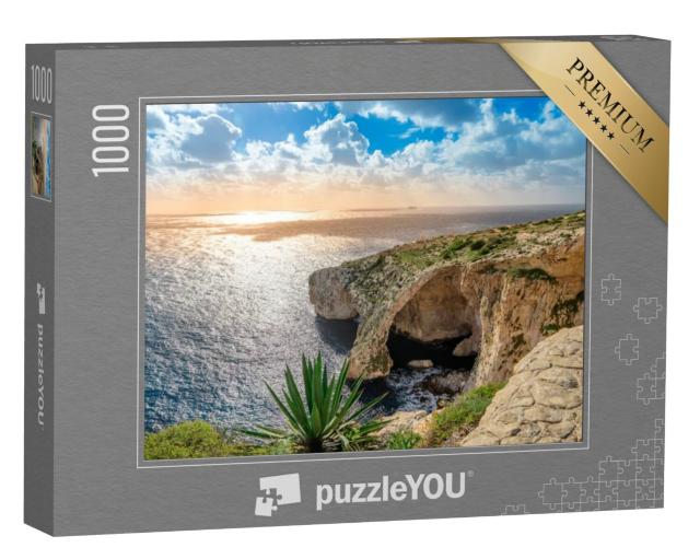 Puzzel 1000 stukjes „Blauwe grot, Malta“