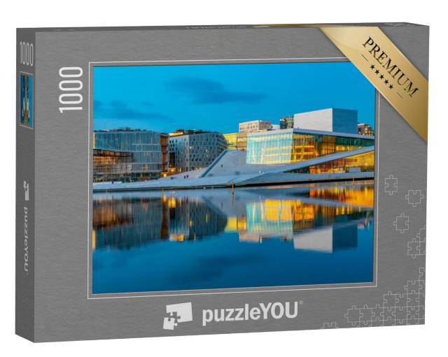 Puzzel 1000 stukjes „Nachtzicht van de Opera van Oslo, Noorwegen“