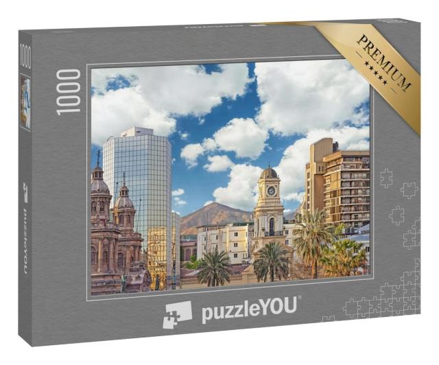 Puzzle 1000 Teile „ Stadtzentrum von Santiago de Chile“