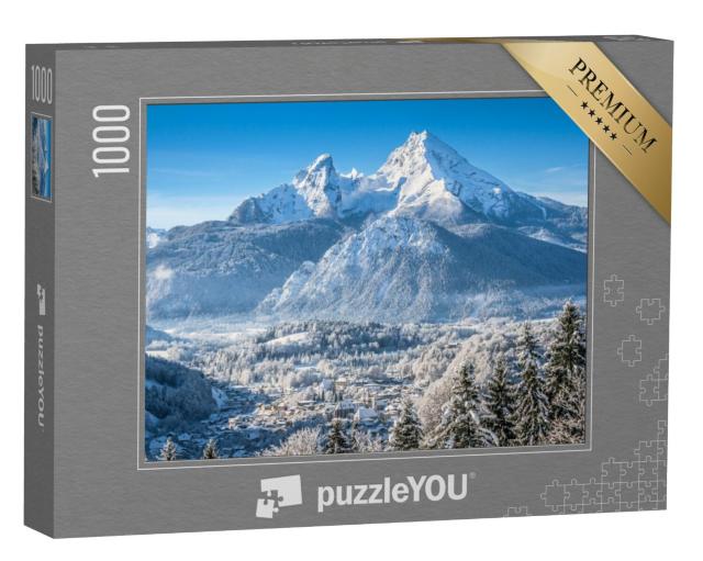 Puzzel 1000 stukjes „Berchtesgaden en het Watzmannmassief in de winter“