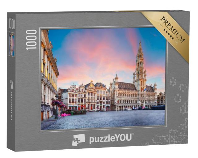 Puzzel 1000 stukjes „Avondsfeer in Brussel, België“