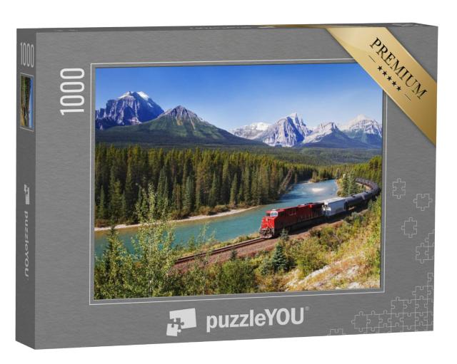 Puzzel 1000 stukjes „Treinreis door de Bow Valley van de machtige Rocky Mountains“