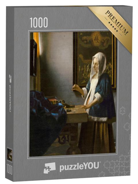 Puzzel 1000 stukjes „Johannes Vermeer - Vrouw met weegschaal“