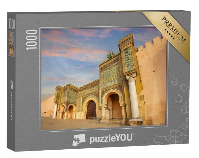 Puzzel 1000 stukjes „Poort van Bab El-Mansour, Marokko“