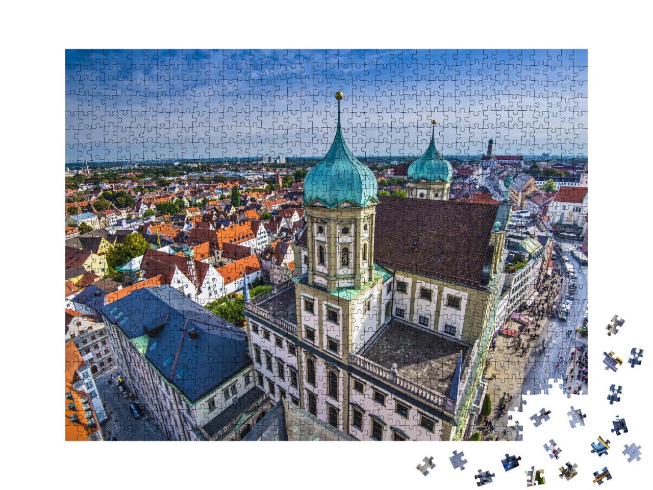 Puzzle 1000 Teile „Augsburg Deutschland altes Stadtbild.“