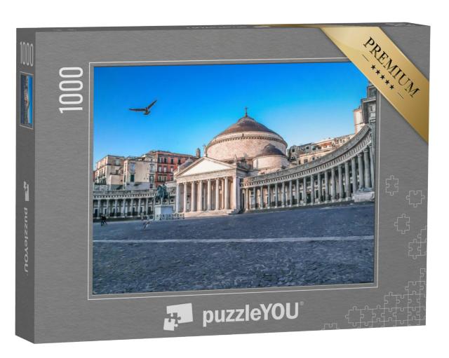 Puzzel 1000 stukjes „Uitzicht op het Piazza del Plebiscito, Napels, Italië“