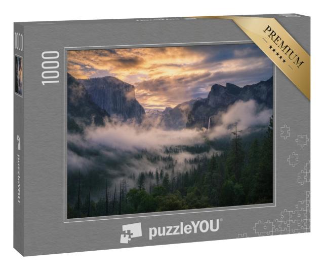 Puzzle 1000 Teile „Sonnenaufgang im Yosemite Nationalpark, Kalifornien, USA“