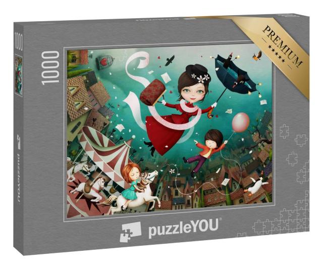 Puzzle 1000 Teile „Digitale Illustration: Motiv nach dem Märchen von Mary Poppins“