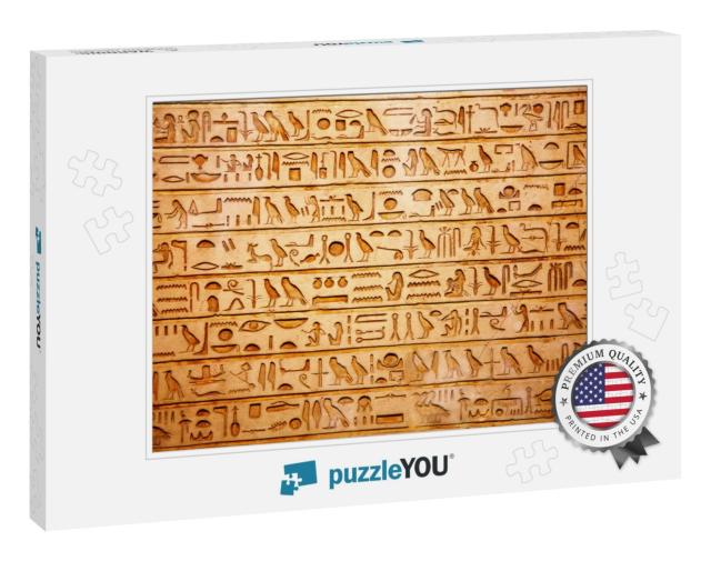 Old Egypt Hieroglyphs Carved on the Stone... Jigsaw Puzzle