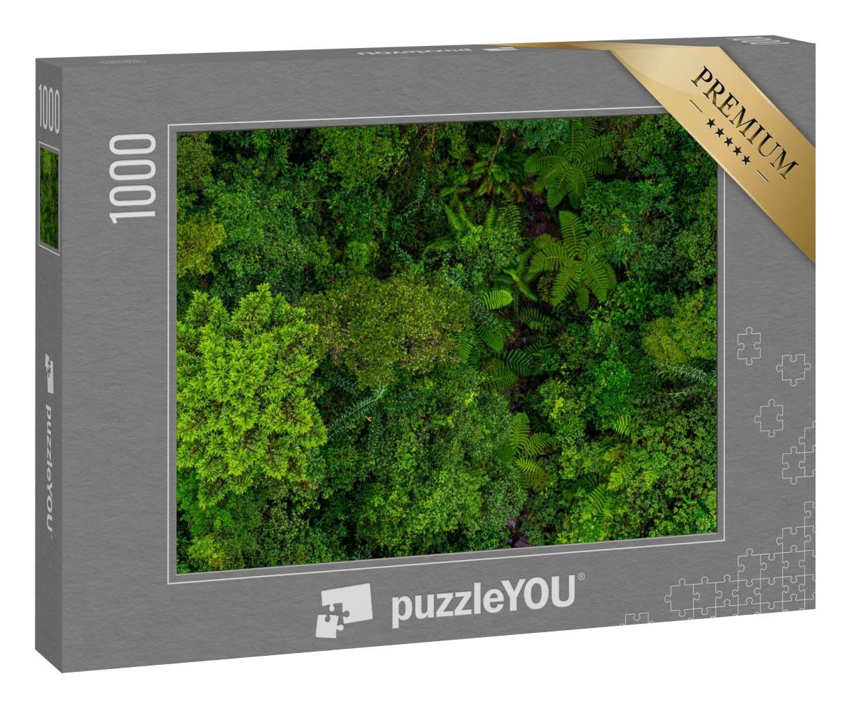 Puzzle 1000 Teile „Das grüne Dach des Regenwaldes von oben“