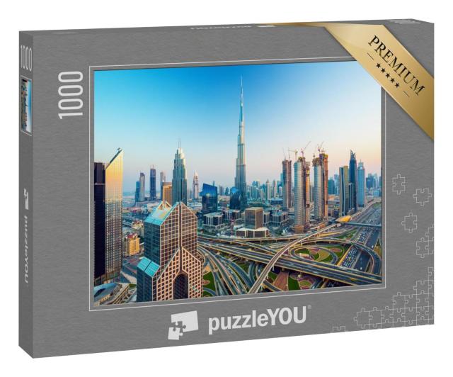 Puzzle 1000 Teile „Beeindruckende Skyline von Dubai“