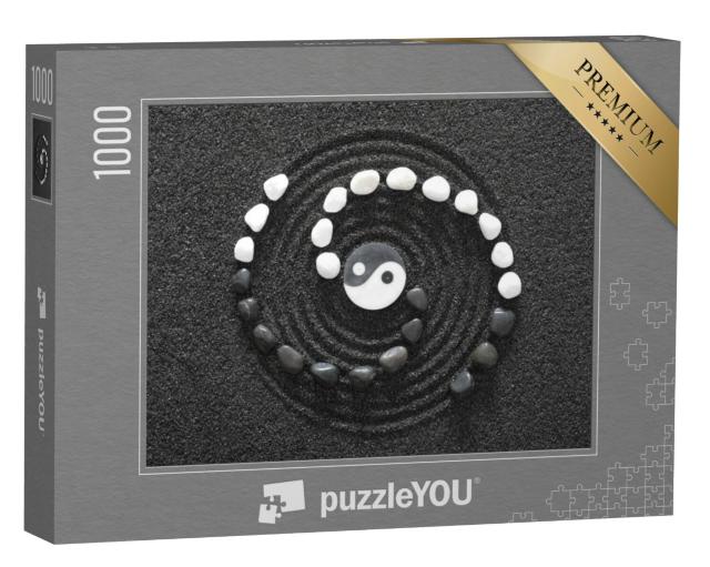 Puzzel 1000 stukjes „Japanse ZEN-tuin met Yin- en Yang-steen“