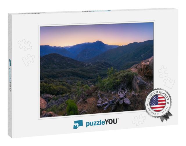Sunset Over Kings Canyon National Park in the Usa... Jigsaw Puzzle