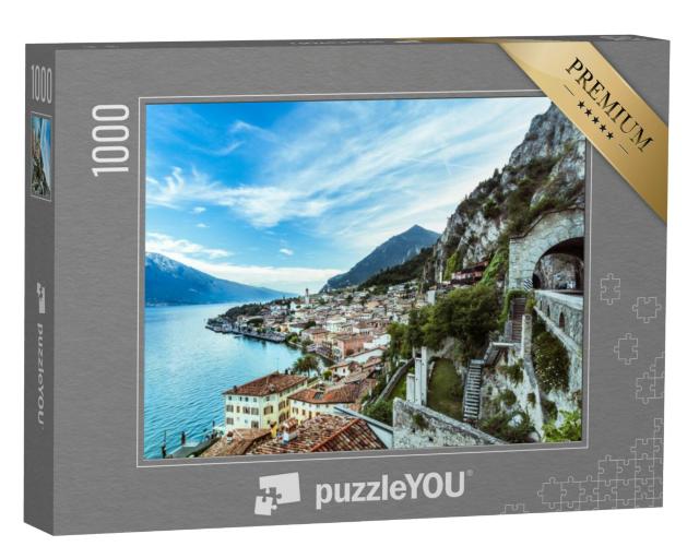 Puzzel 1000 stukjes „Prachtig panorama van Limone sul Garda aan het Gardameer“