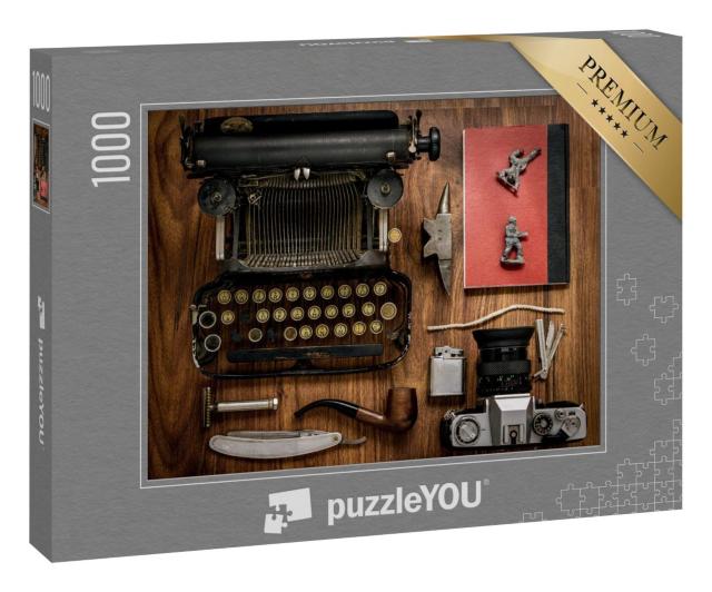 Puzzle 1000 Teile „Nostalgie aus vergangenen Zeiten: Vintage-Objekte“