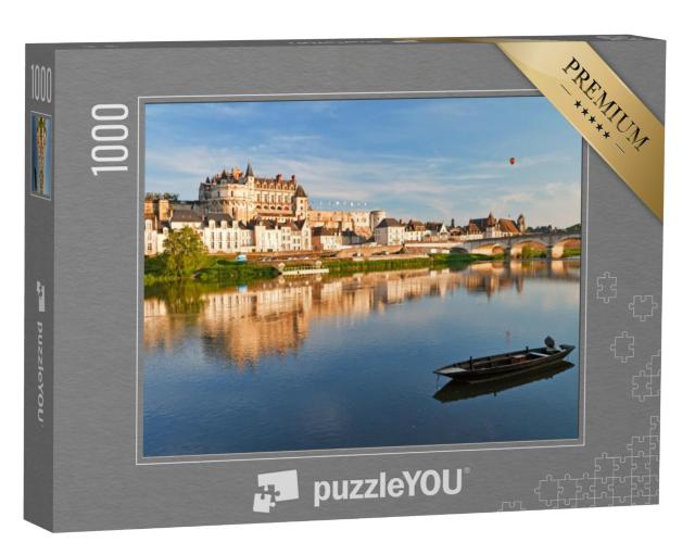 Puzzel 1000 stukjes „Avondsfeer boven Amboise aan de Loire, Frankrijk“