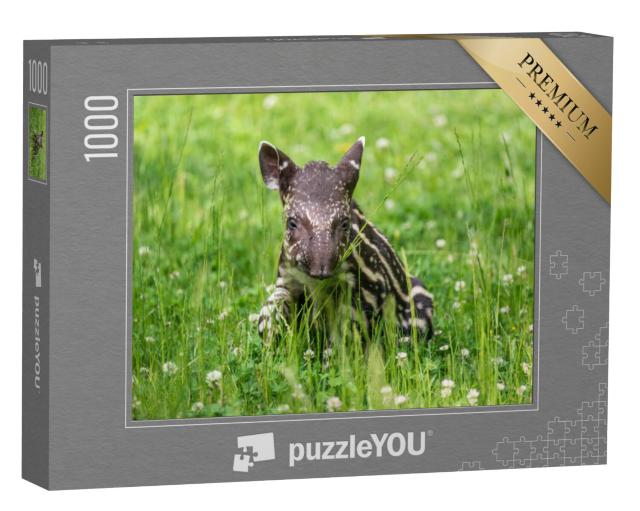 Puzzel 1000 stukjes „Baby van de bedreigde tapir“