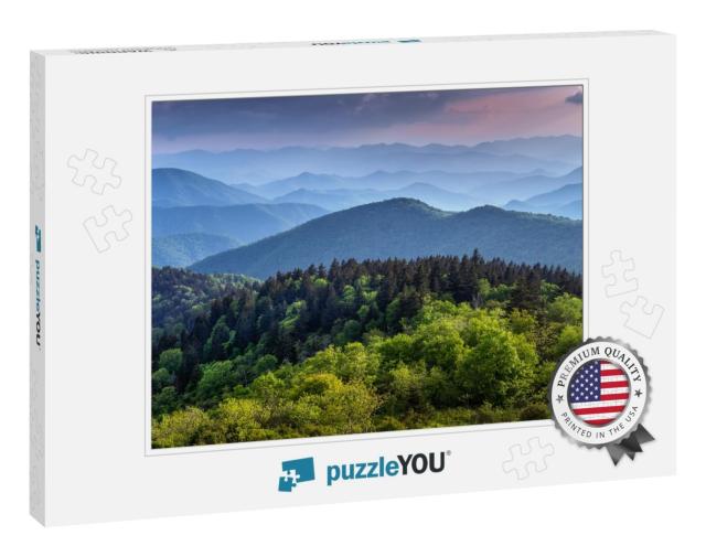 The Ridges of the Great Smokey Mountains Extending Across... Jigsaw Puzzle