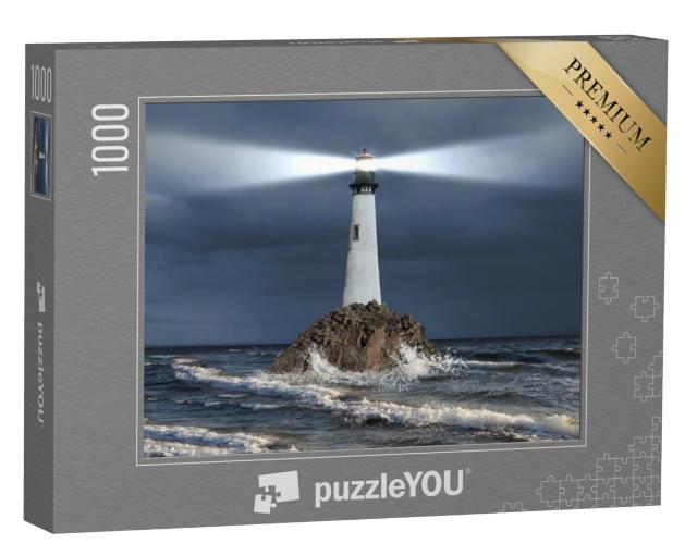 Puzzel 1000 stukjes „Vuurtoren in actie“